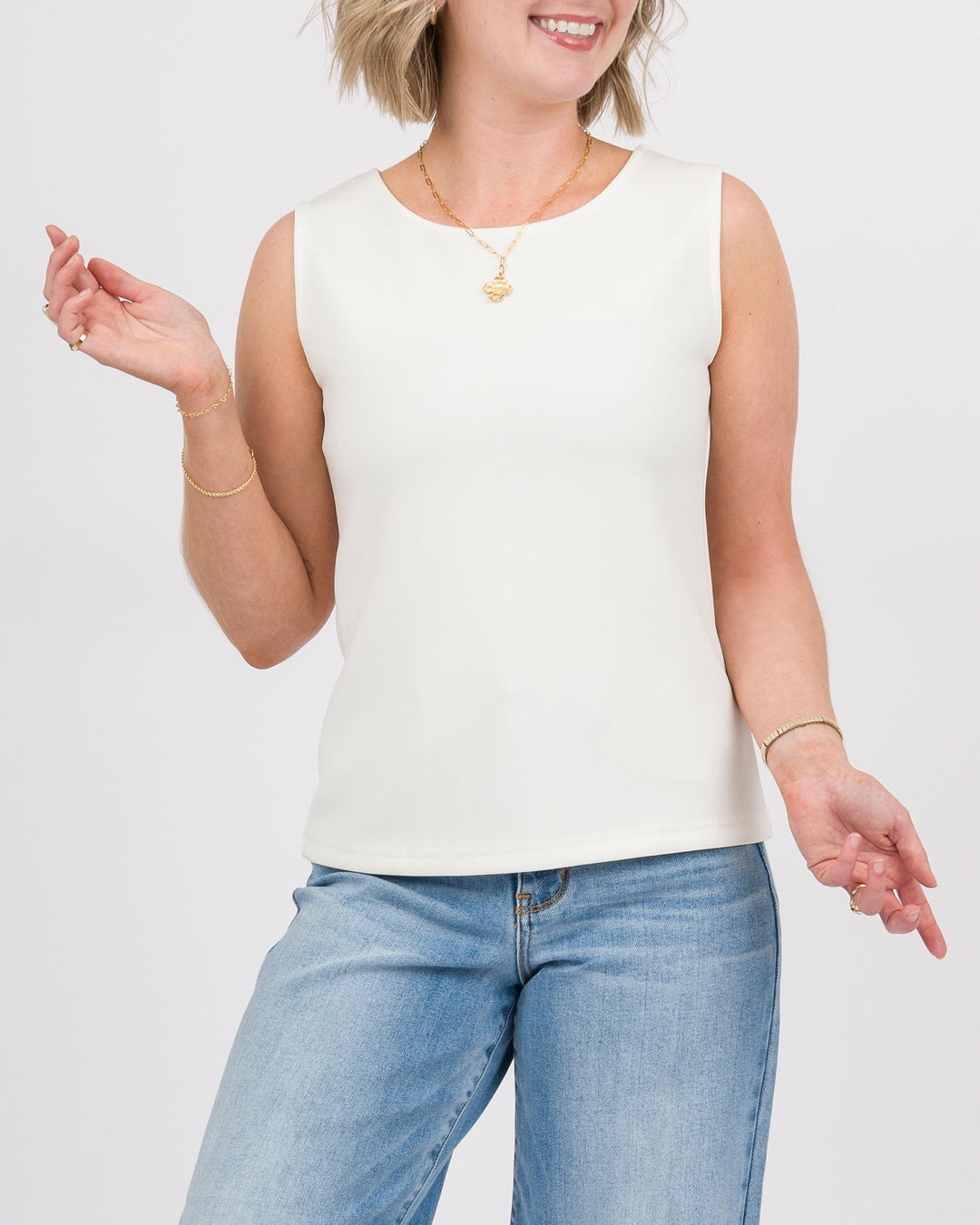 Hilarie Tank - Winter White