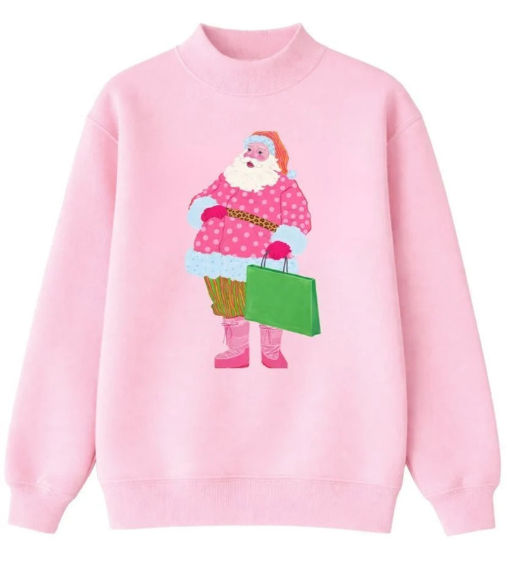 Light Pink Santa Sweatshirt