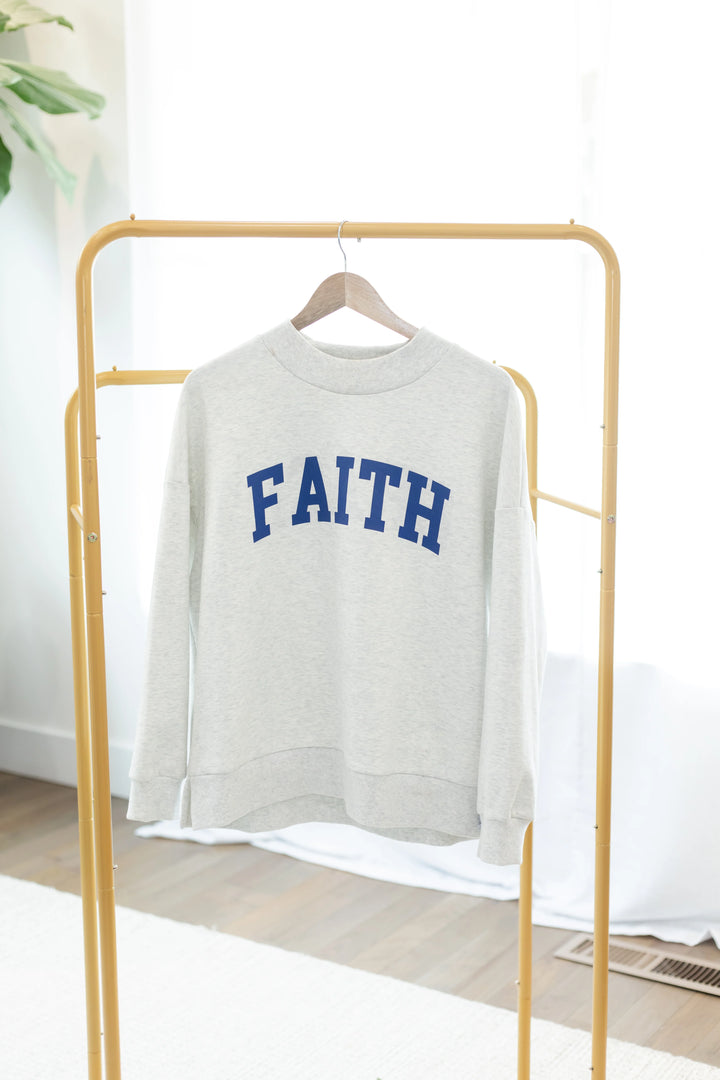 Reversible Faith/Grace Sweatshirt - Grey