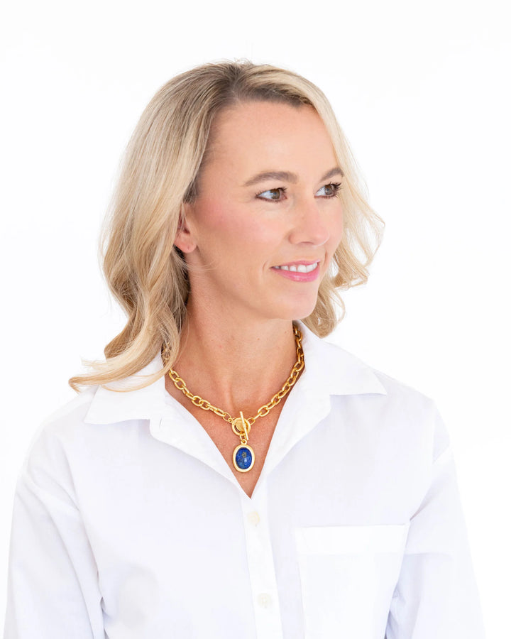 Susan Shaw Caroline Toggle Necklace - Blue Lapis