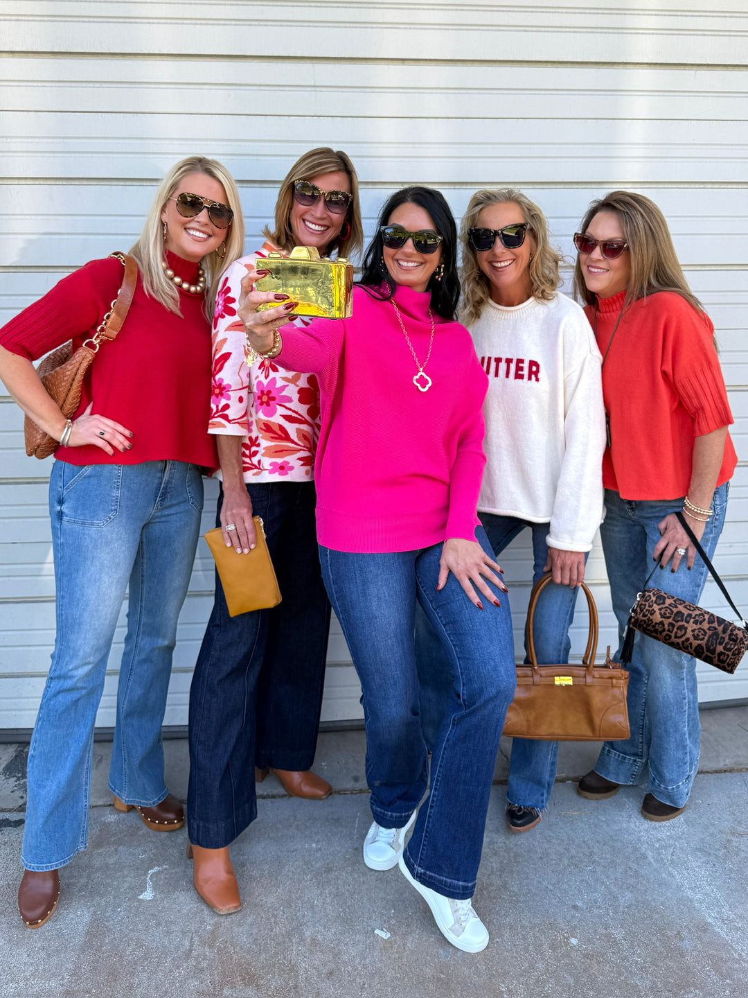 Eliana Slouch Sweater - Hot Pink