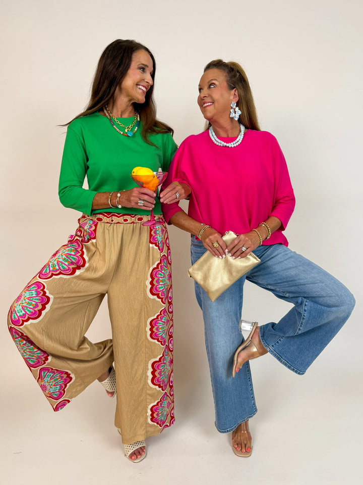 Kaira Boxy Crop Top - Fuchsia