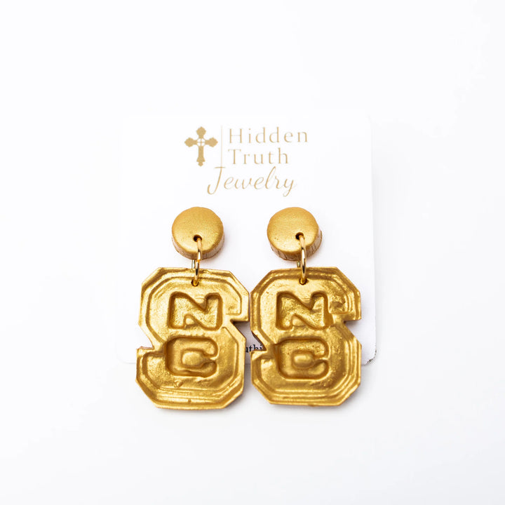 NC State Dangle Earrings