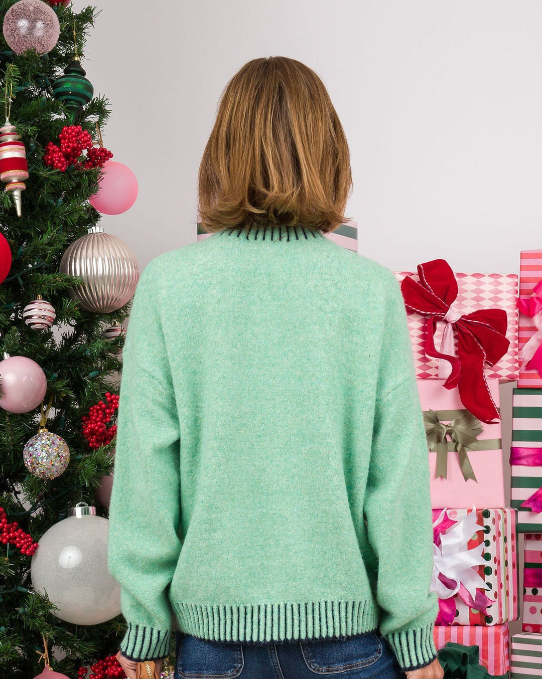 Heart of Pine Sedgewick Mock Neck Sweater - Kelly Green