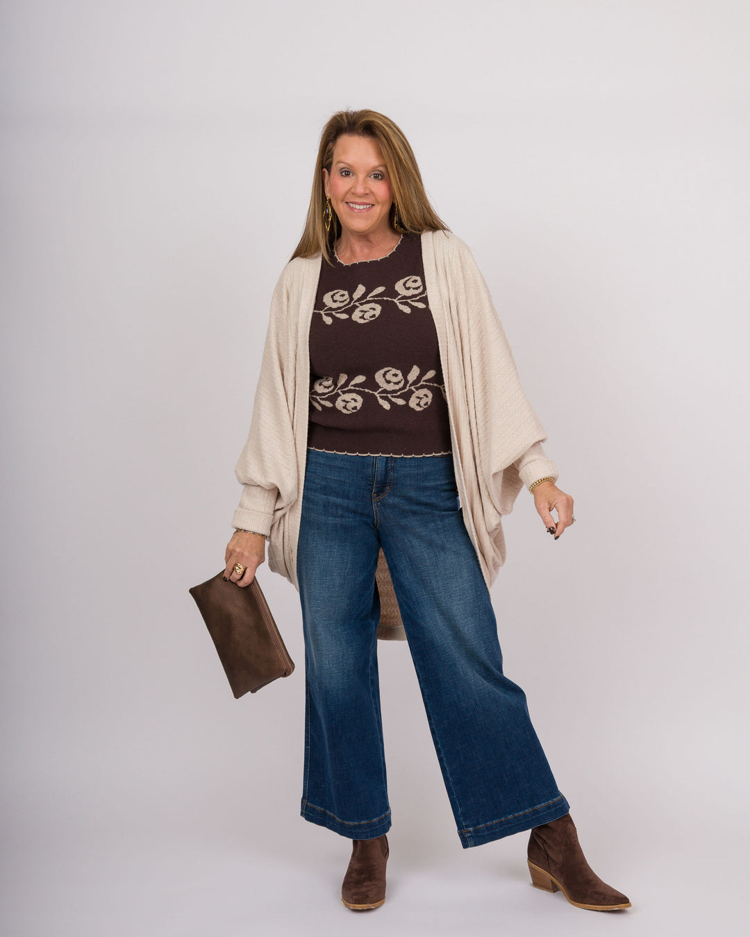 Oatmeal Dolman Sleeve Duster