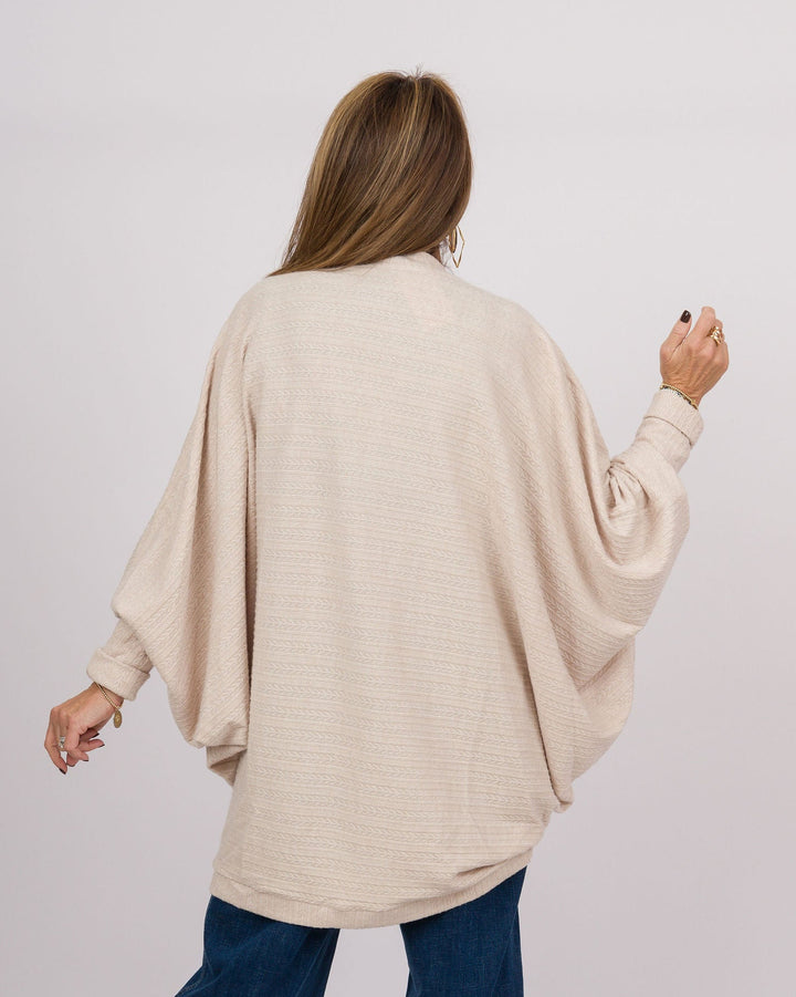 Oatmeal Dolman Sleeve Duster