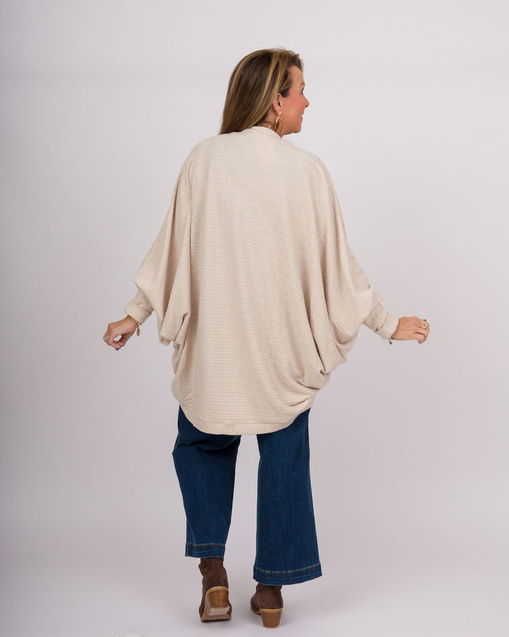 Oatmeal Dolman Sleeve Duster