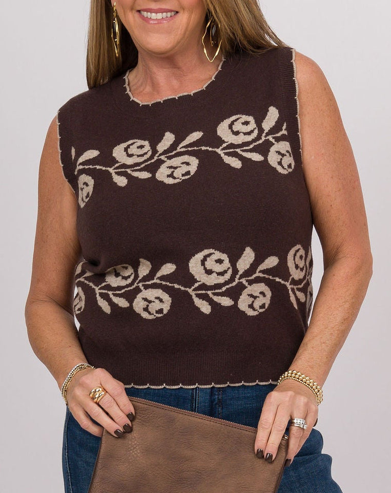 Chelsea Sweater Vest Brown