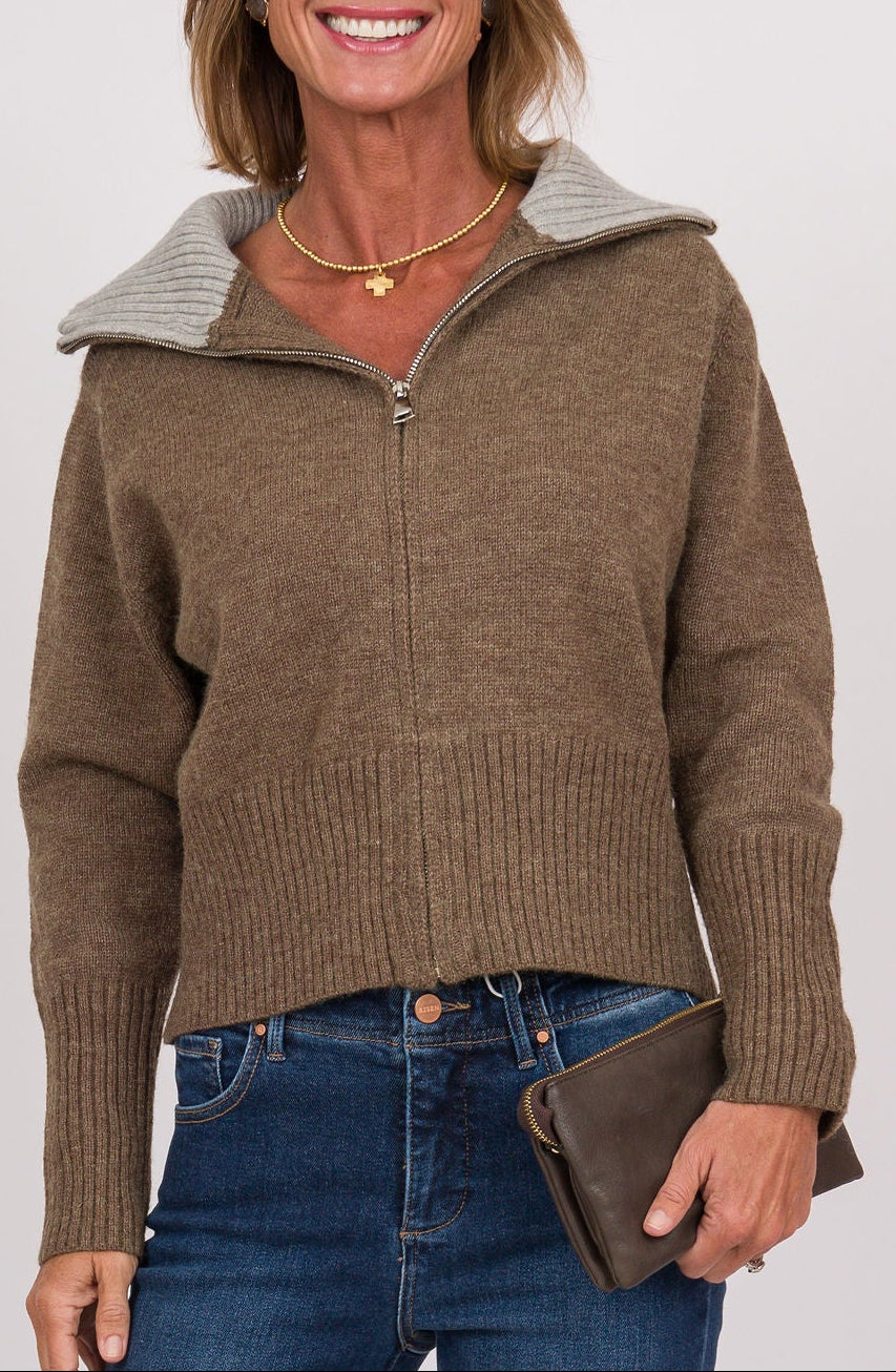 Jarnigan Sweater Jacket - Mushroom