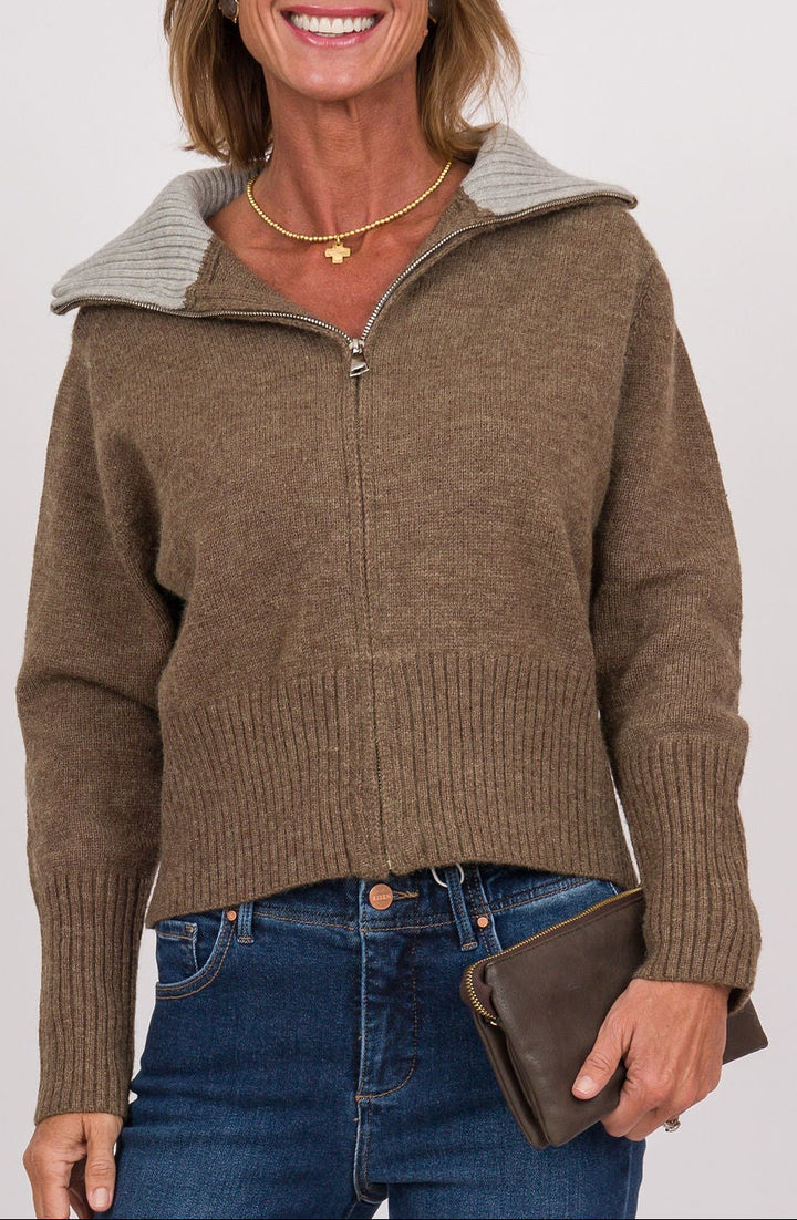 Jarnigan Sweater Jacket - Mushroom