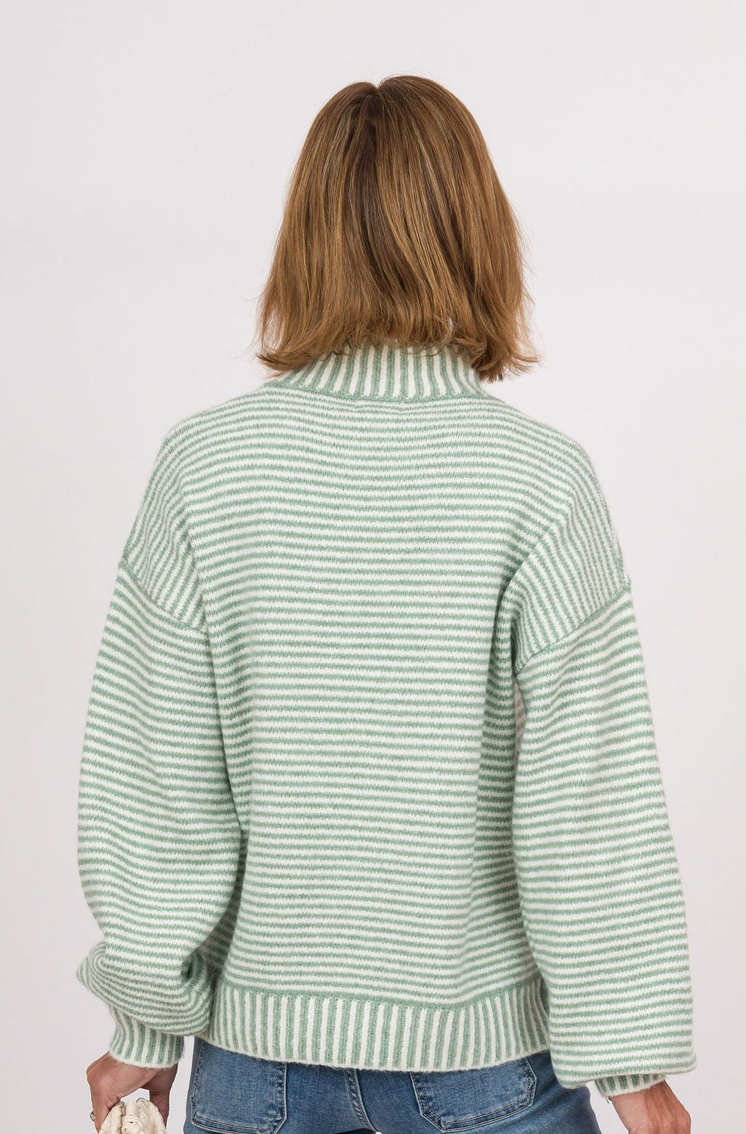 Stripe this Way Long Sleeve Sweater - Green