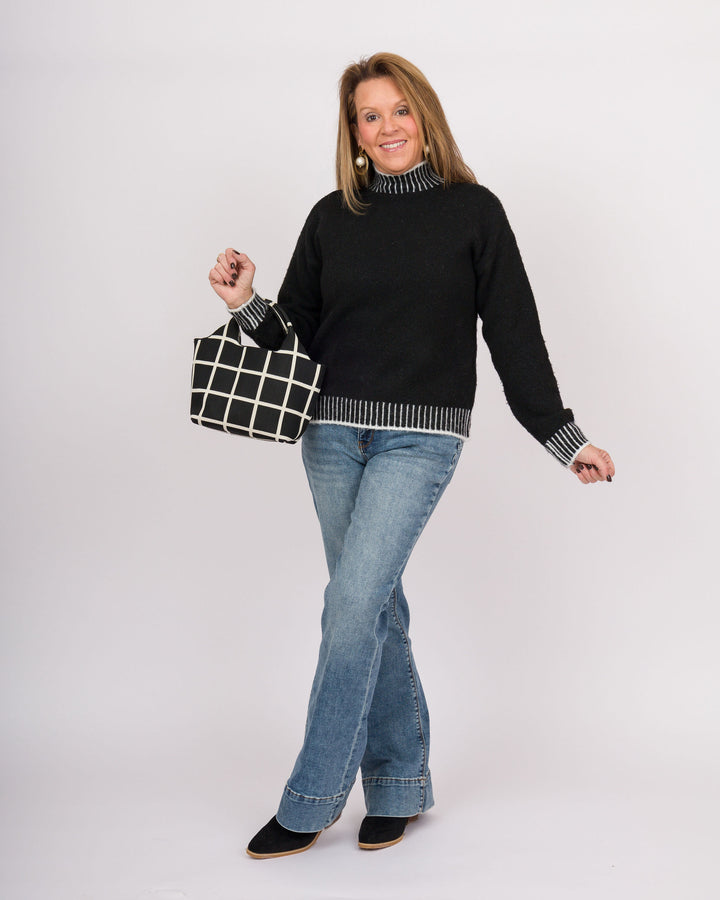 Heart of Pine Sedgewick Mock Neck Sweater - Black