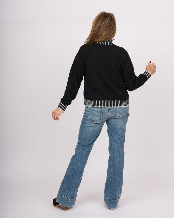 Heart of Pine Sedgewick Mock Neck Sweater - Black