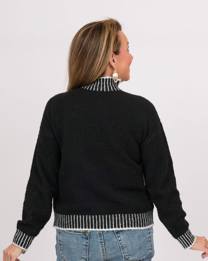 Heart of Pine Sedgewick Mock Neck Sweater - Black