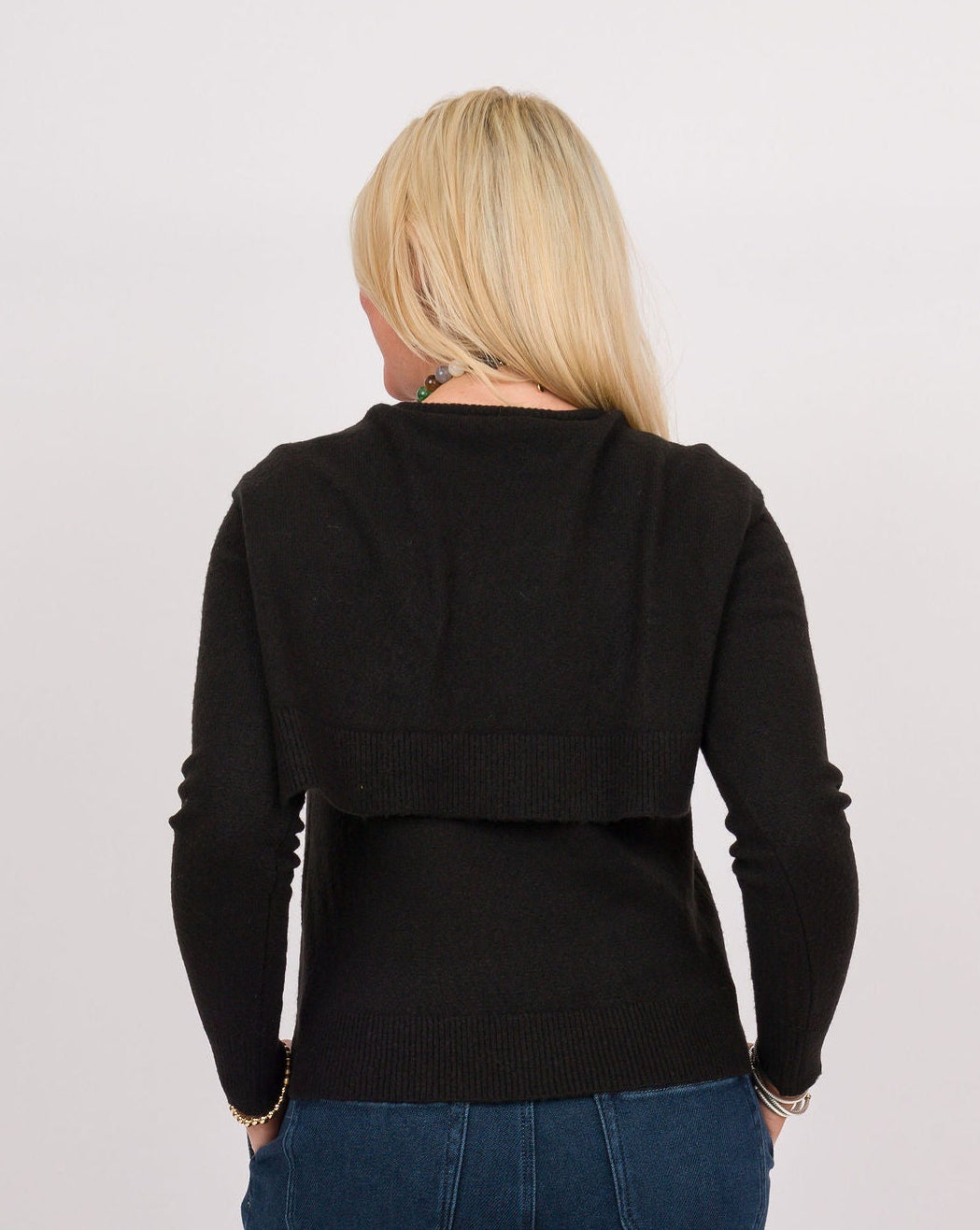 Heart of Pine Malinda Black Sweater with Scarf