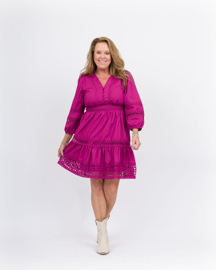 Greta Magenta Dress