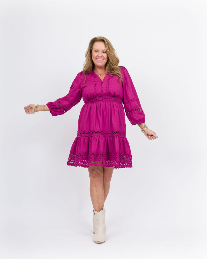 Greta Magenta Dress