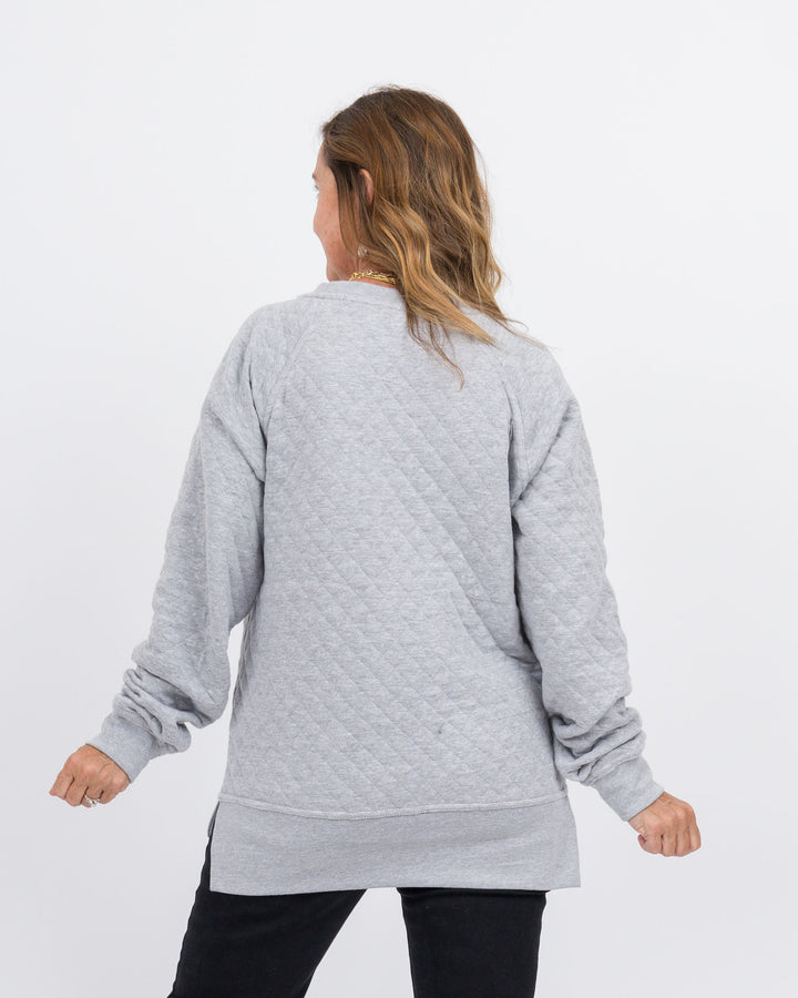 Everly Quilted Sweatshirt - Grey