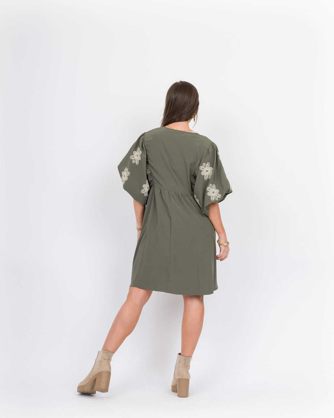 Annemarie Mini Dress-Olive