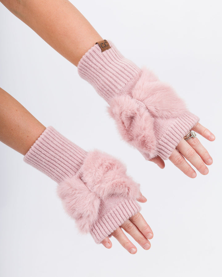 C.C Gloves Rose Pink Bow