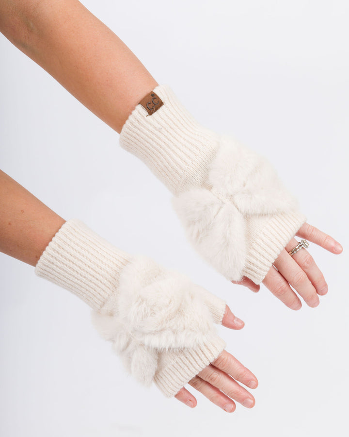 C.C Gloves Beige Bow