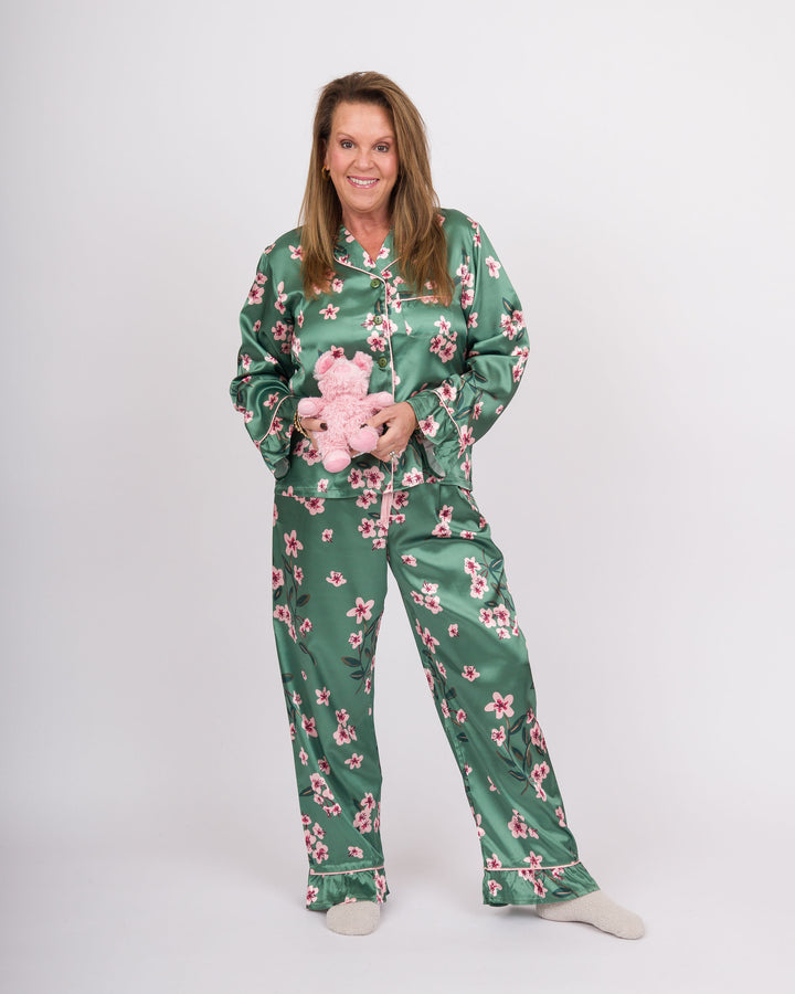 Ruffle Green Cherry Pajamas