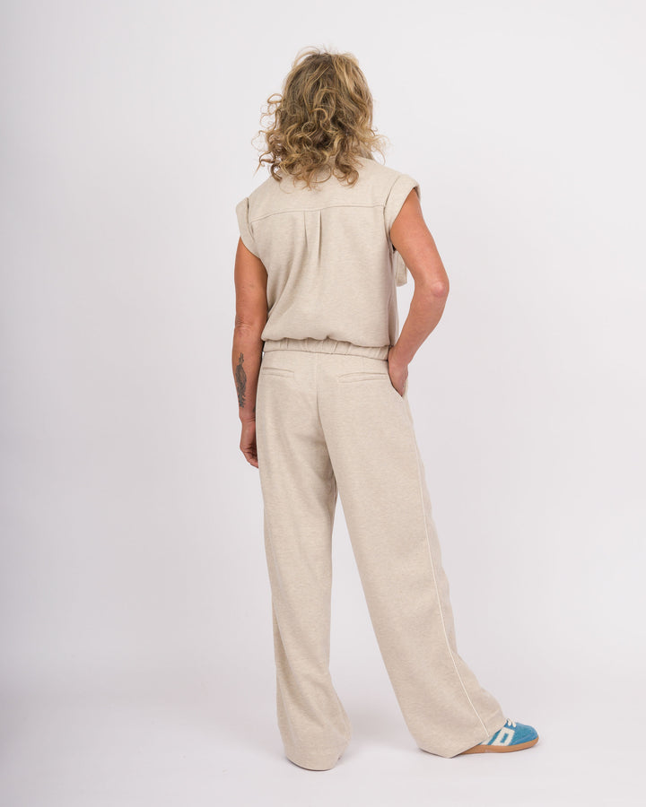 Oatmeal Cream Pocket Vest