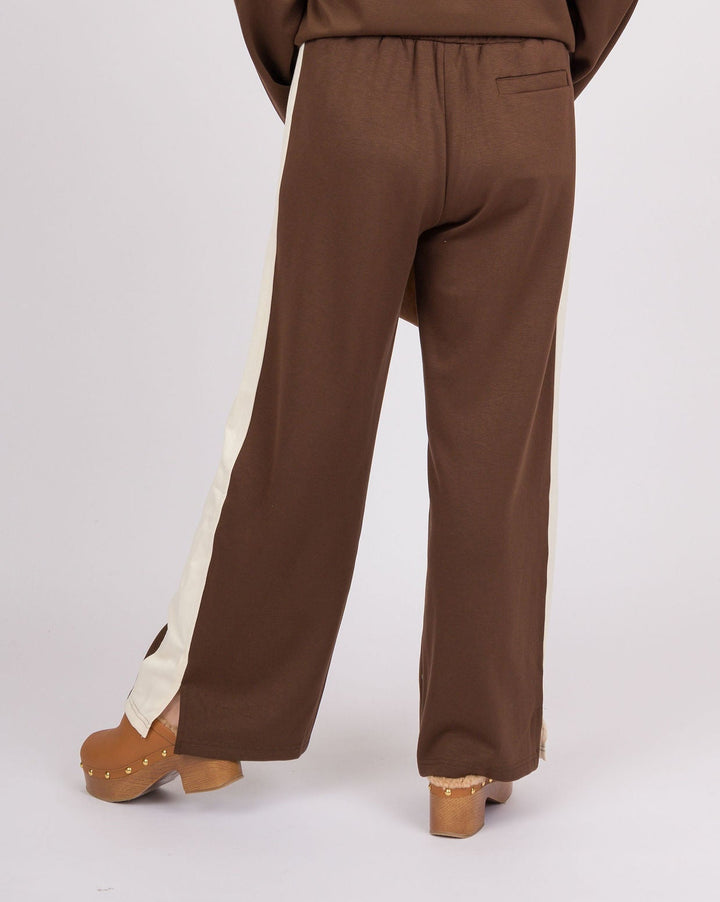 Cocoa Brown Color Block Pants