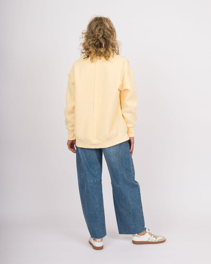 Yellow Snap Neck Vintage Pullover