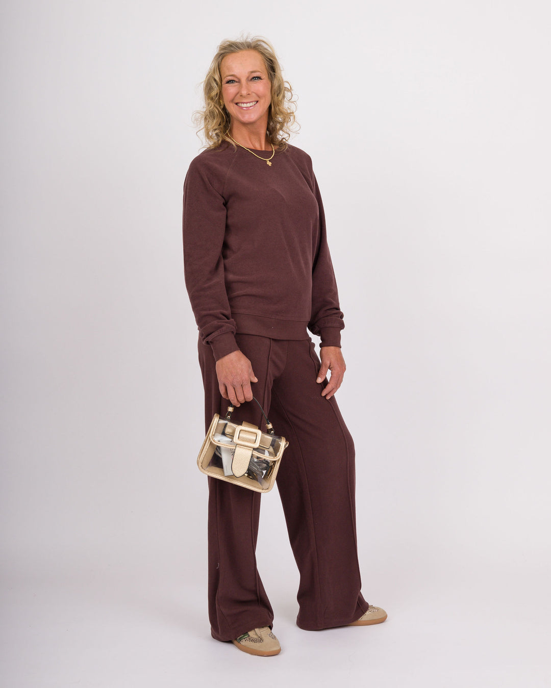 Raglan Crew Pant Set - Espresso