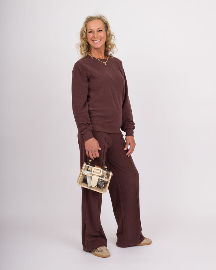 Raglan Crew Pant Set - Espresso