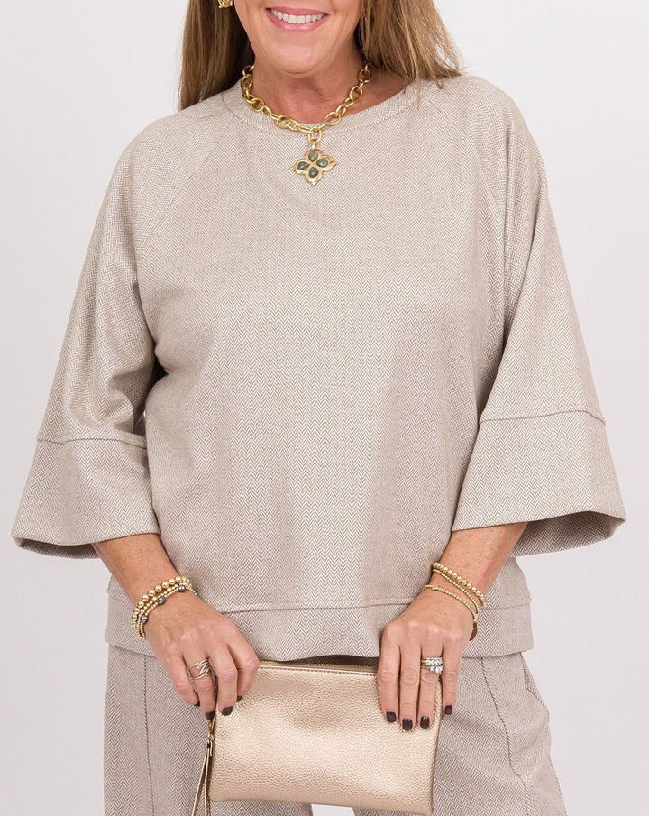 Hatley Herringbone Top - Oatmeal