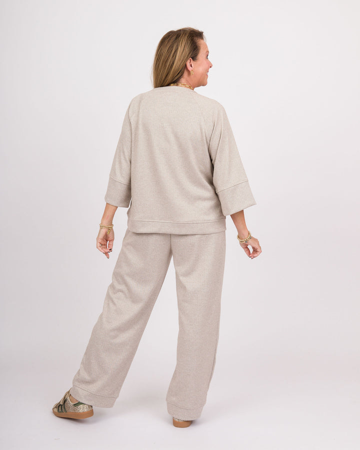 Hatley Herringbone Pants - Oatmeal