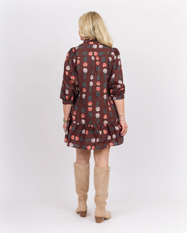 Marron Mini Dress - Brown