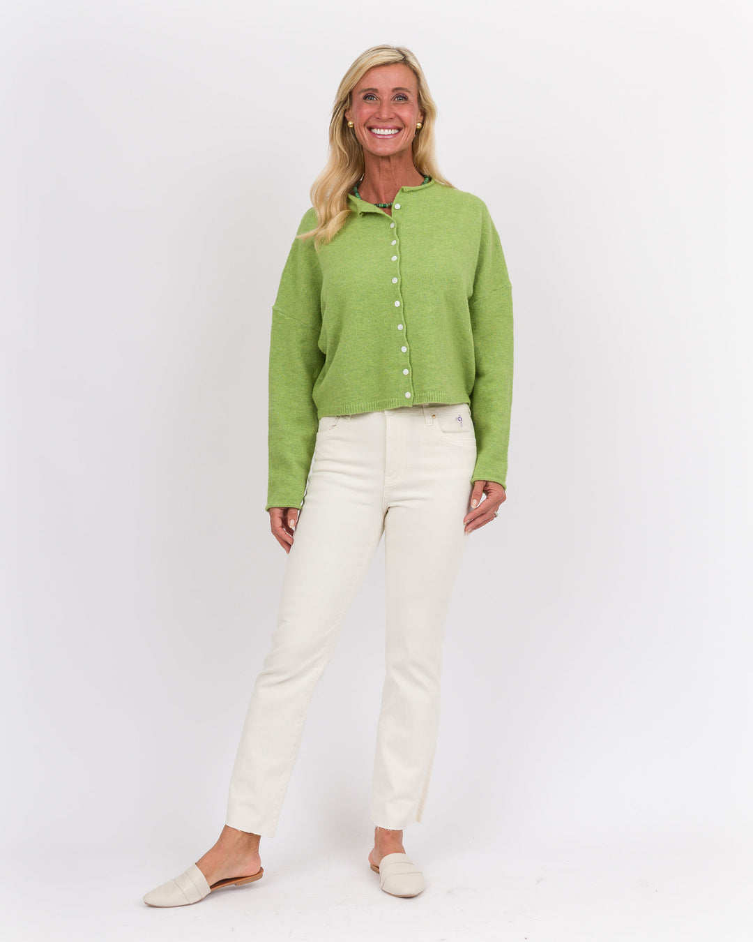 Long Sleeve Cardigan - Avocado