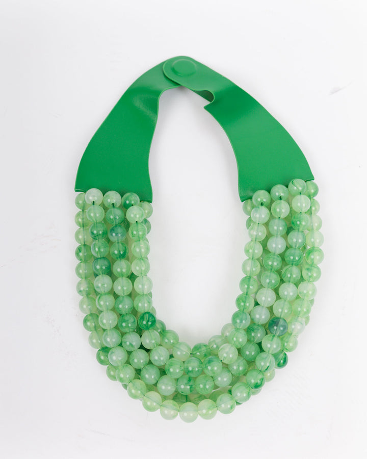 Agate Magnetic Necklace Olive