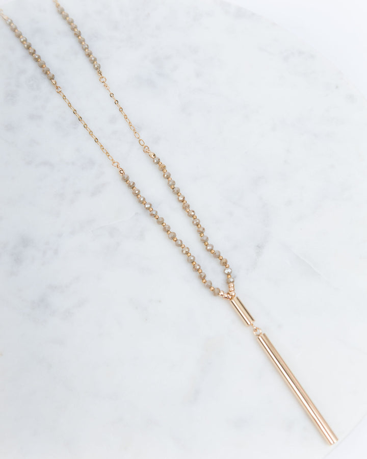 SM Long Beaded Necklace with Rod