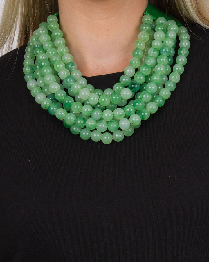 Agate Magnetic Necklace Olive