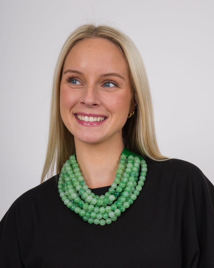 Agate Magnetic Necklace Olive