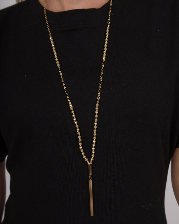 SM Long Beaded Necklace with Rod