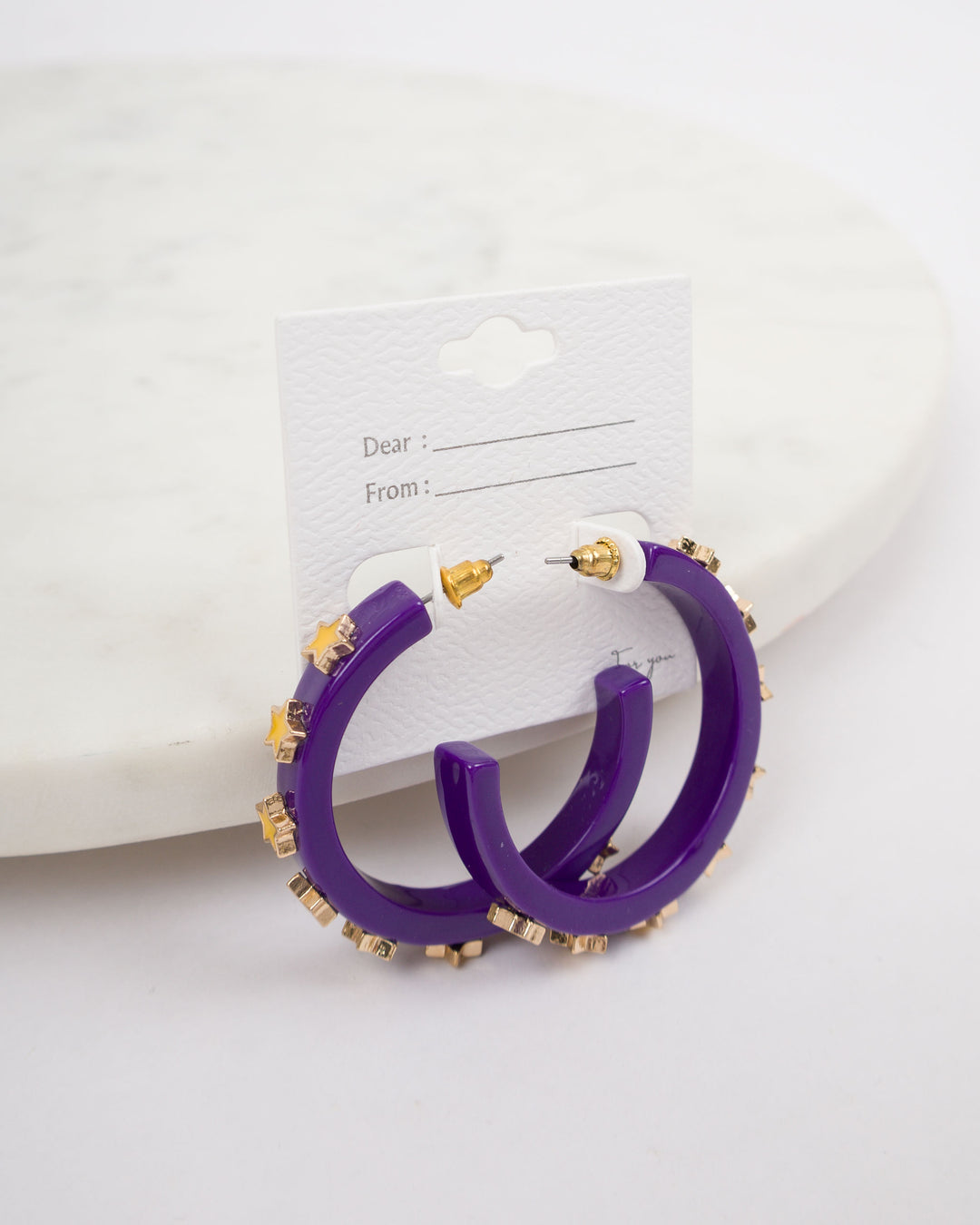 Star Gameday Earrings - Purple