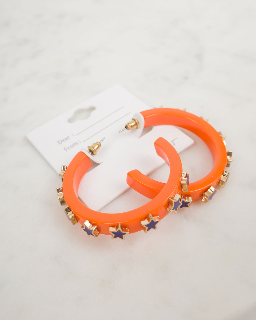 Star Gameday Earrings - Orange