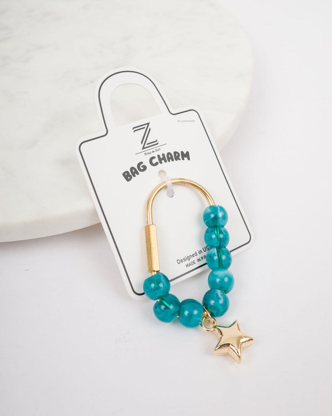 Purse Bag Small Star Charm - Turquoise