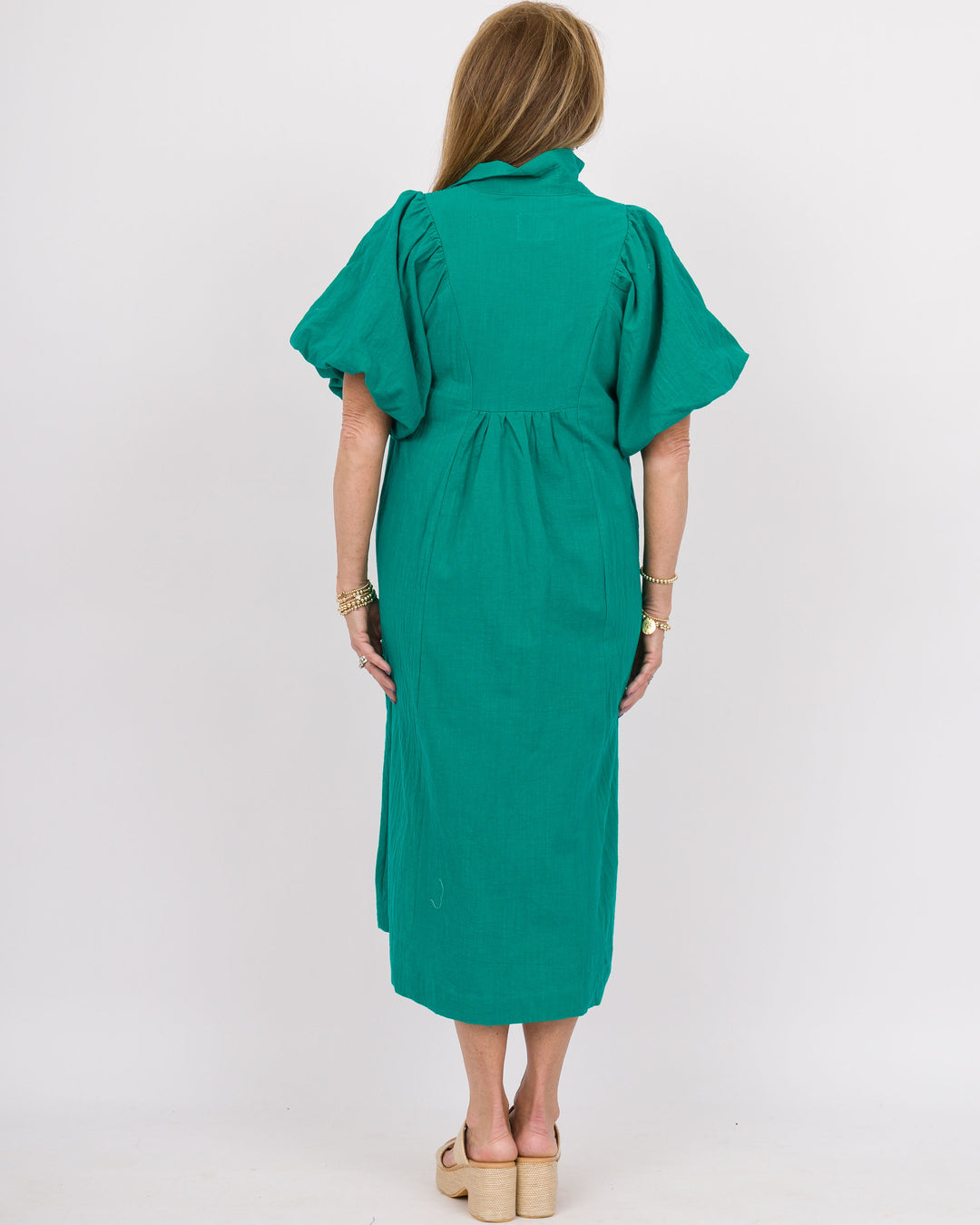 Jade Smocked Yoke Midi Dress