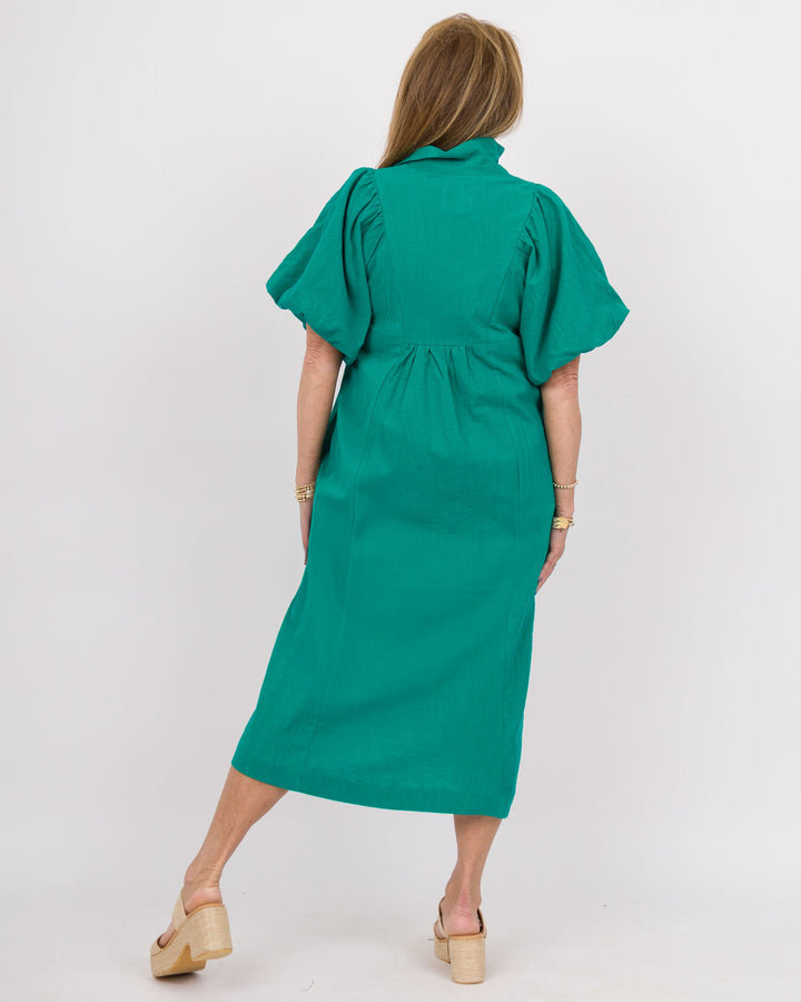 Jade Smocked Yoke Midi Dress