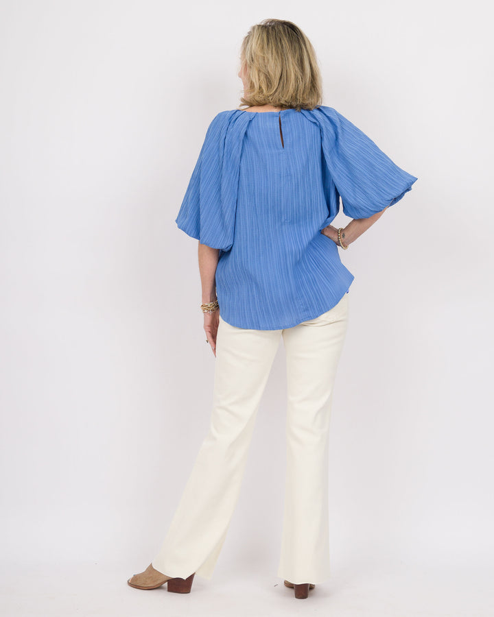 3/4 Sleeves Top Orchid Blue