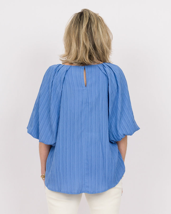 3/4 Sleeves Top Orchid Blue