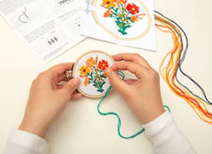 Flowers Mini Cross Stitch Embroidery Kit