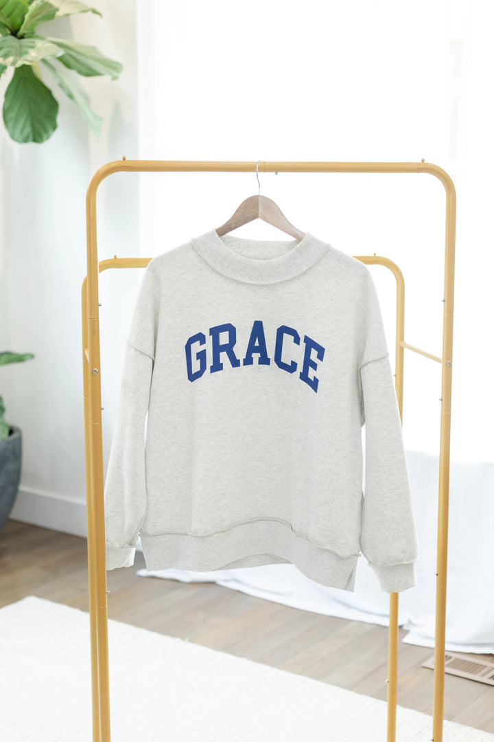 Reversible Faith/Grace Sweatshirt - Grey