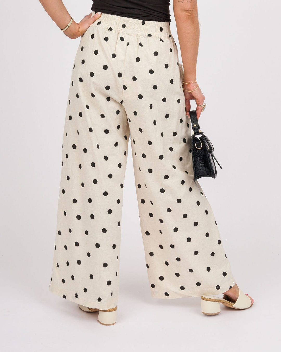 Josslyn Polka Dot Pants - Oatmeal